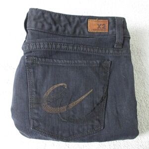 X2 Slim Fit Low Rise Ankle Length Black Denim Jeans Women Size 4